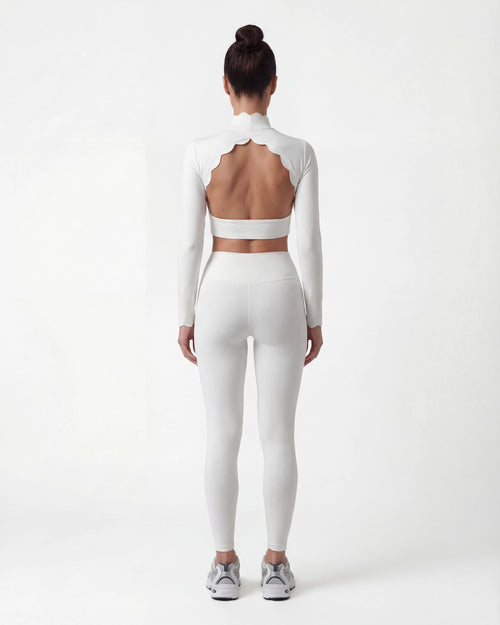 Open-Back Long Sleeve Crop Top