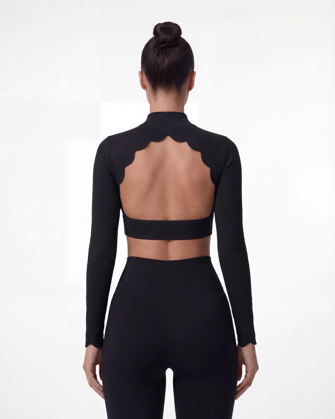 Open-Back Long Sleeve Crop Top