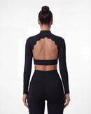 Open-Back Long Sleeve Crop Top