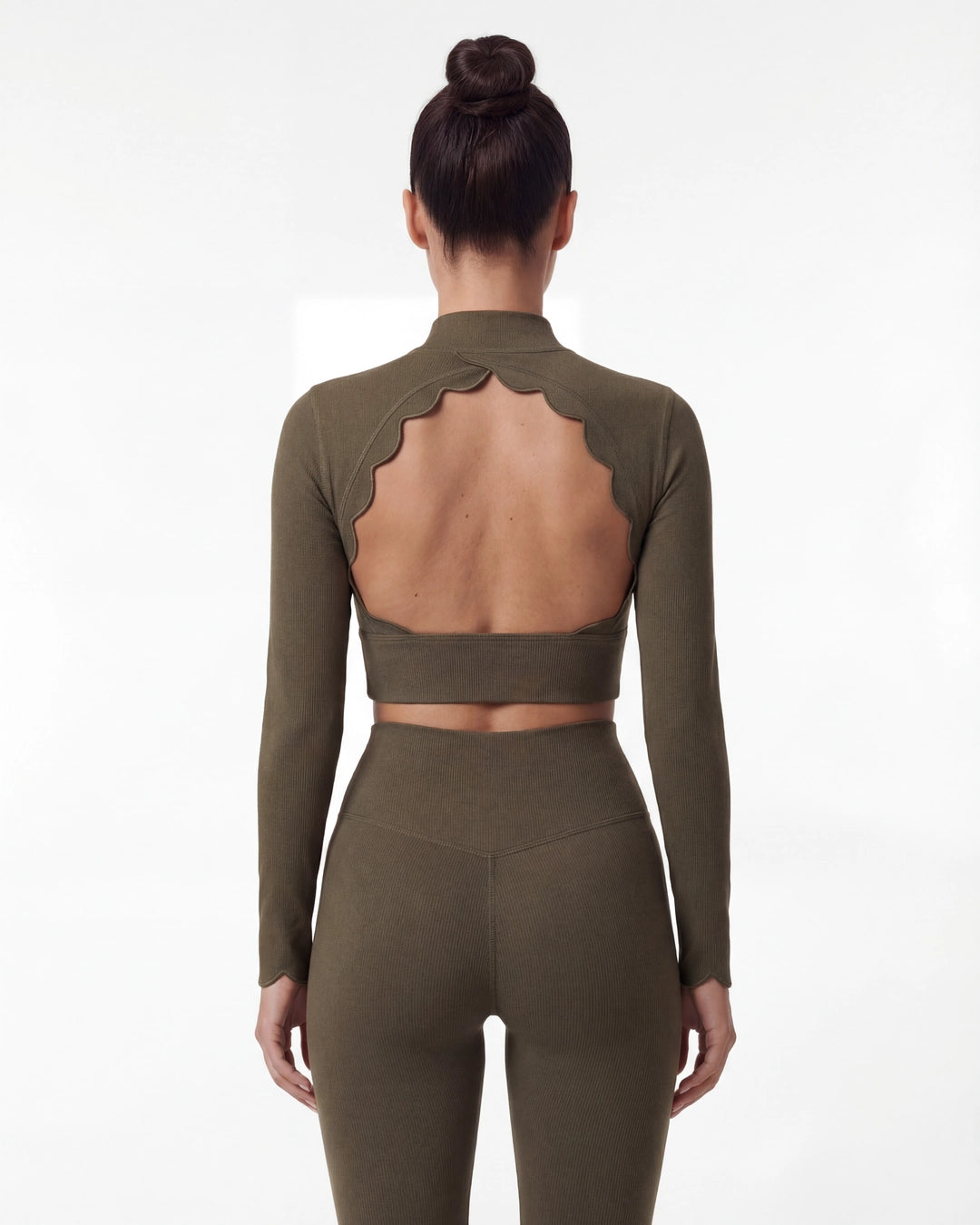 Open-Back Long Sleeve Crop Top