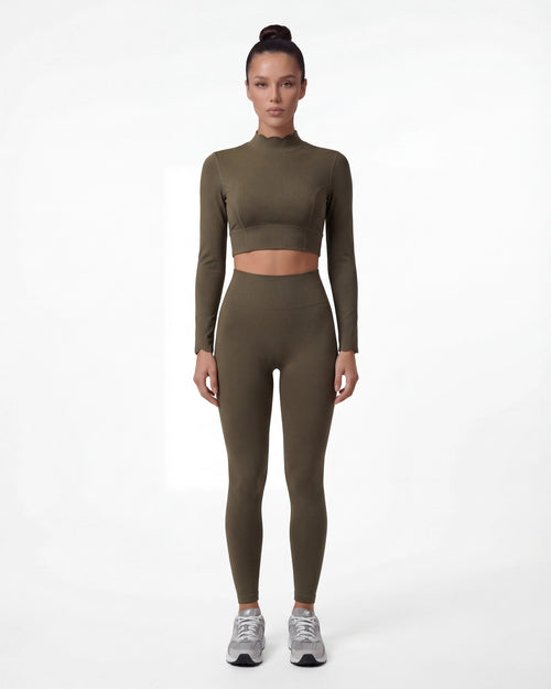 Open-Back Long Sleeve Crop Top