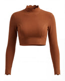 Open-Back Long Sleeve Crop Top