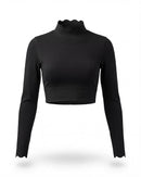 Open-Back Long Sleeve Crop Top