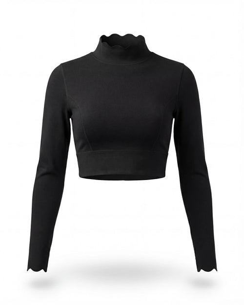 Open-Back Long Sleeve Crop Top