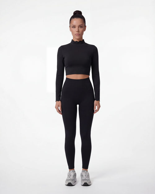Open-Back Long Sleeve Crop Top