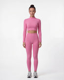 Open-Back Long Sleeve Crop Top