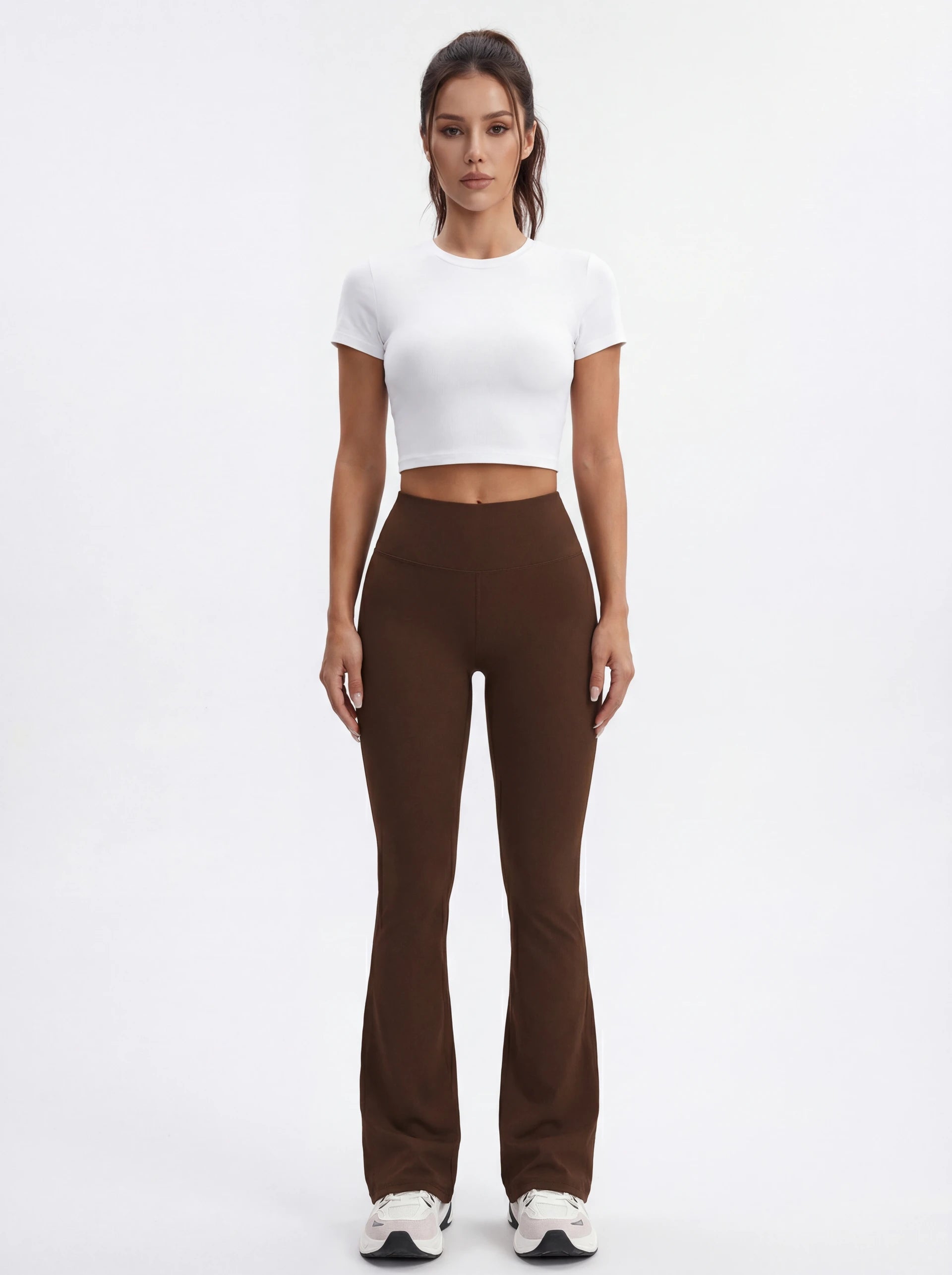 High-Waisted Flare Yoga Pants for Women — Sculpting Wide Leg