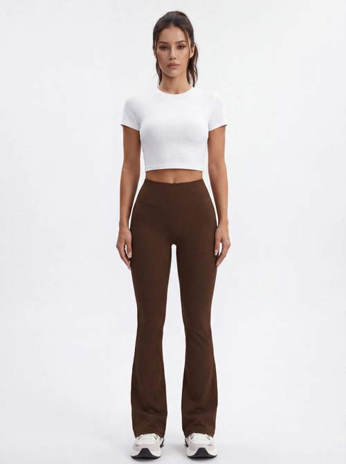 High-Waisted Flare Yoga Pants for Women — Sculpting Wide Leg