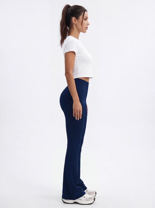 High-Waisted Flare Yoga Pants for Women — Sculpting Wide Leg