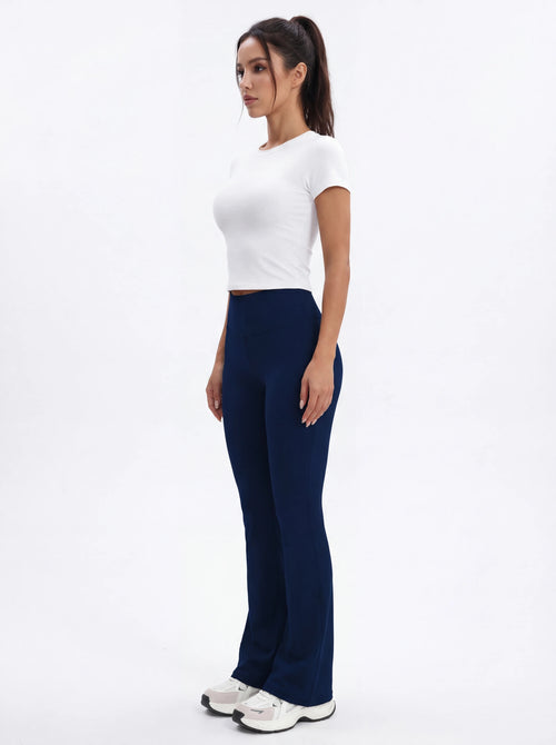 High-Waisted Flare Yoga Pants for Women — Sculpting Wide Leg