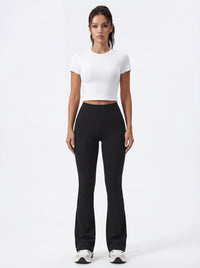 High-Waisted Flare Yoga Pants for Women — Sculpting Wide Leg
