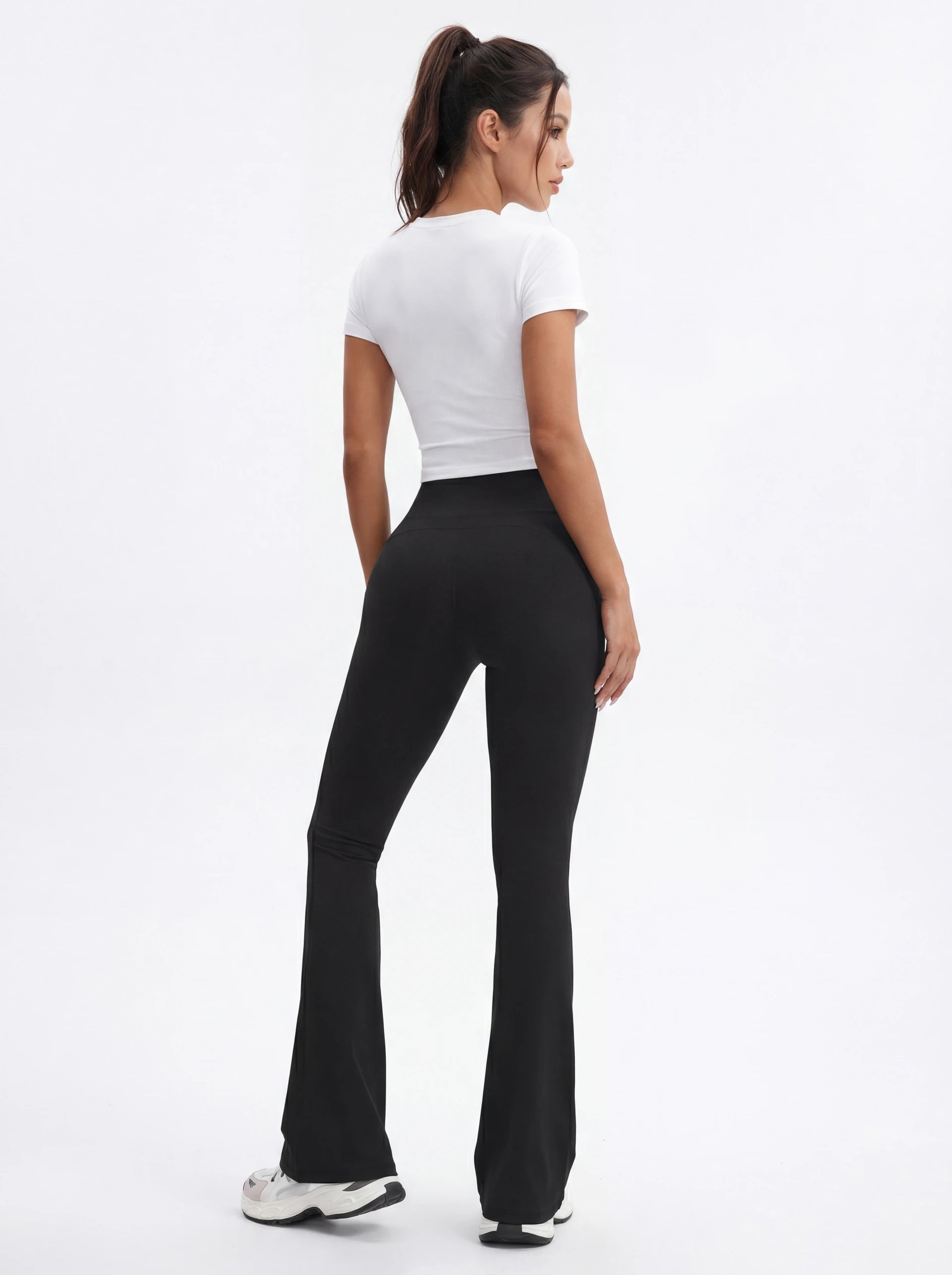 High-Waisted Flare Yoga Pants for Women — Sculpting Wide Leg