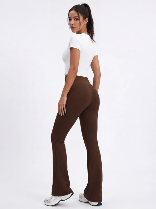 High-Waisted Flare Yoga Pants for Women — Sculpting Wide Leg