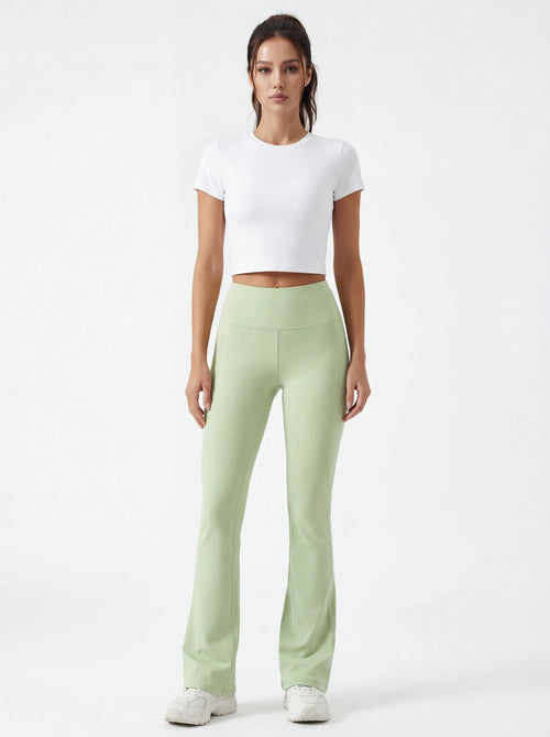 High-Waisted Flare Yoga Pants for Women — Sculpting Wide Leg