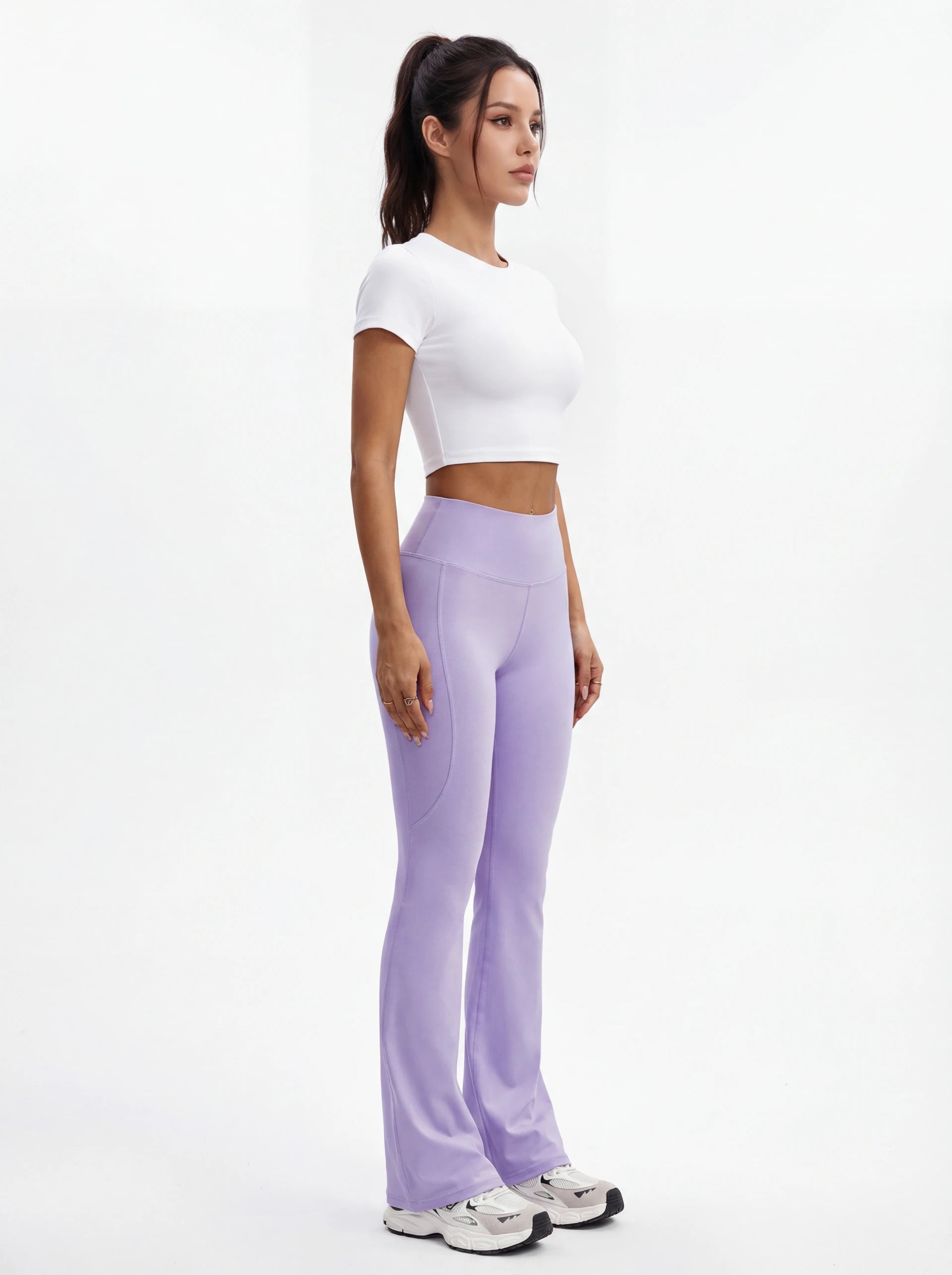High-Waisted Flare Yoga Pants for Women — Sculpting Wide Leg