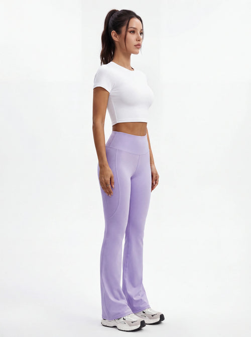 High-Waisted Flare Yoga Pants for Women — Sculpting Wide Leg