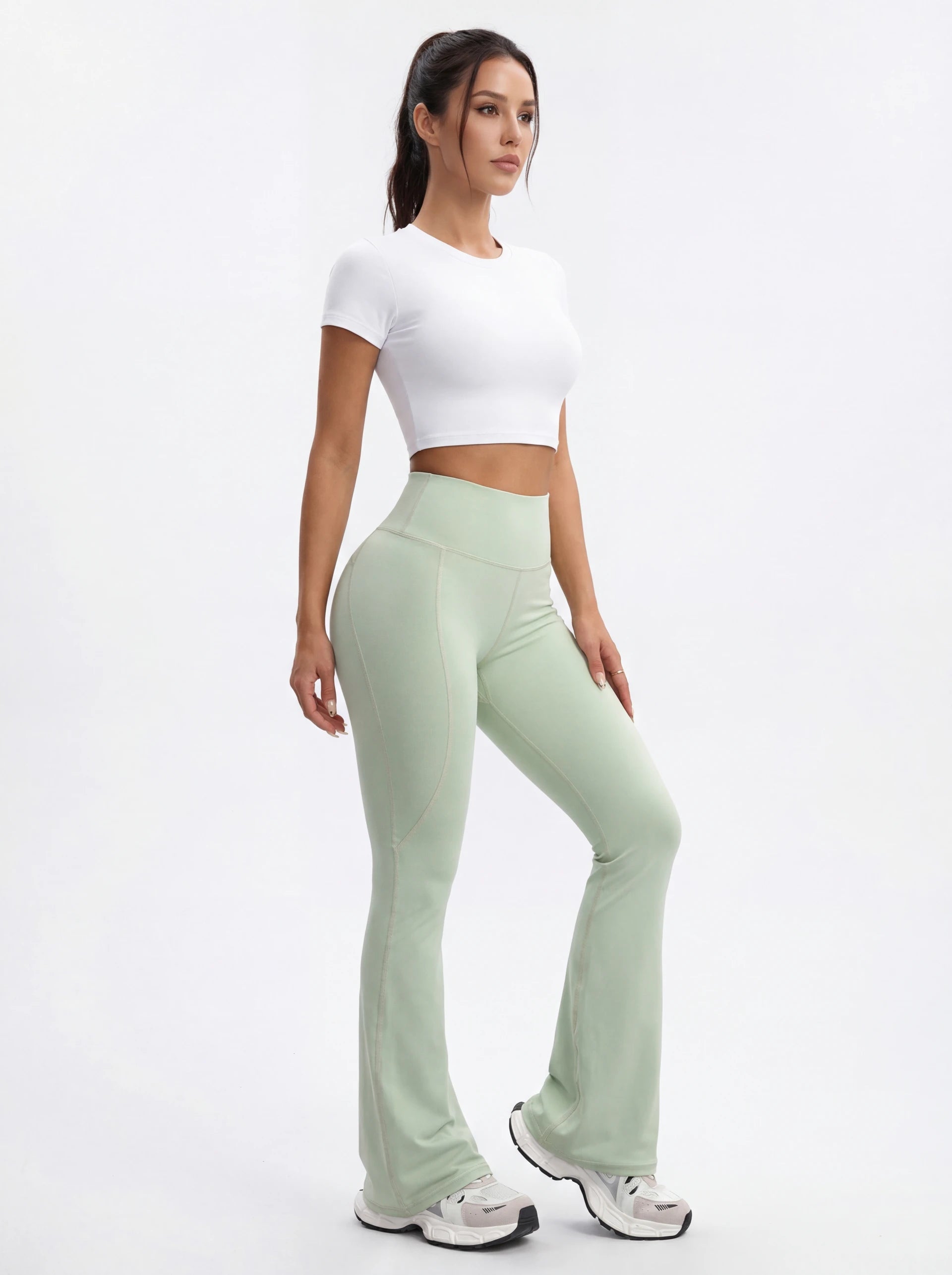 High-Waisted Flare Yoga Pants for Women — Sculpting Wide Leg