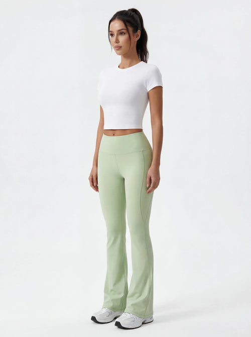 High-Waisted Flare Yoga Pants for Women — Sculpting Wide Leg