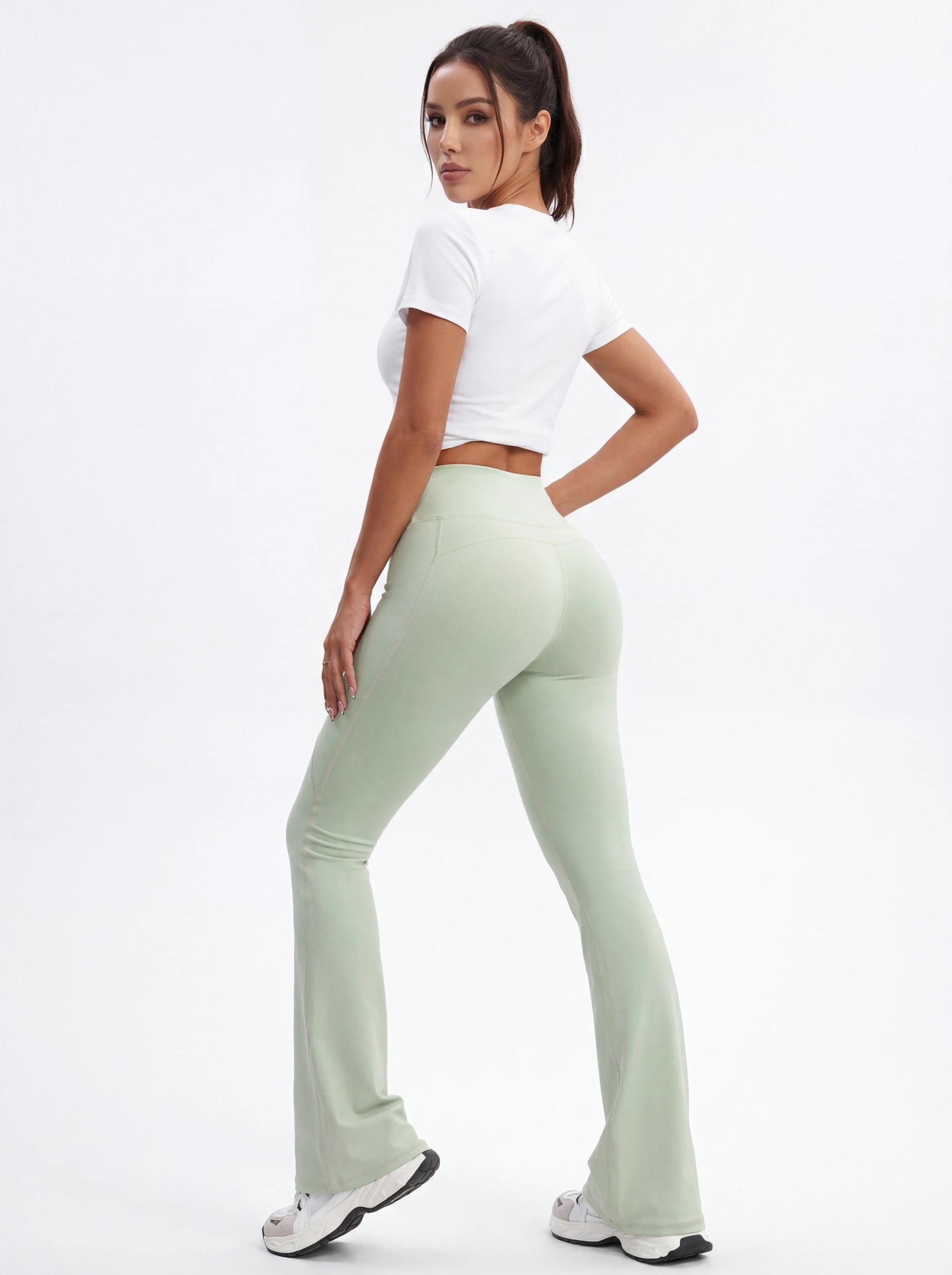 High-Waisted Flare Yoga Pants for Women — Sculpting Wide Leg