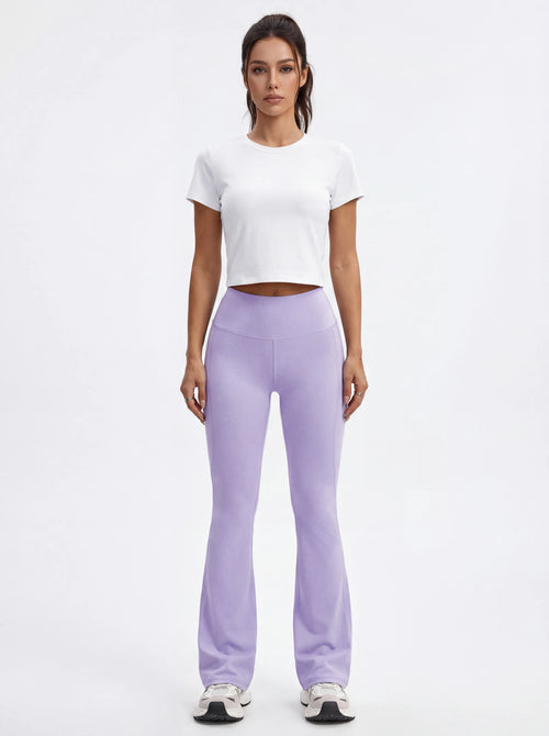 High-Waisted Flare Yoga Pants for Women — Sculpting Wide Leg