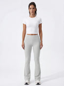 High-Waisted Flare Yoga Pants for Women — Sculpting Wide Leg
